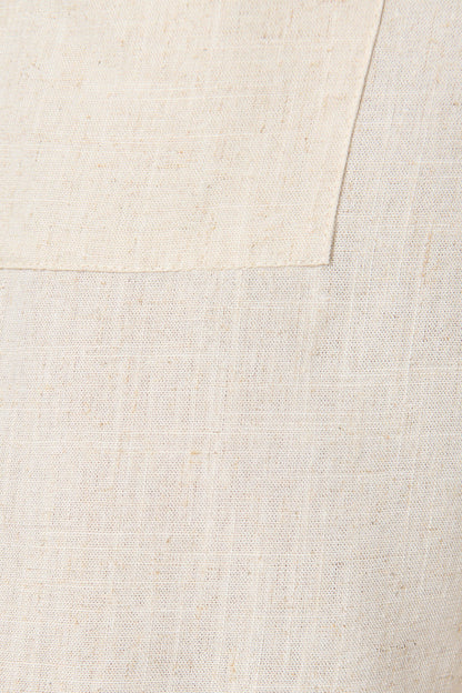 Alistair Shorts in Oatmeal Linen Blend