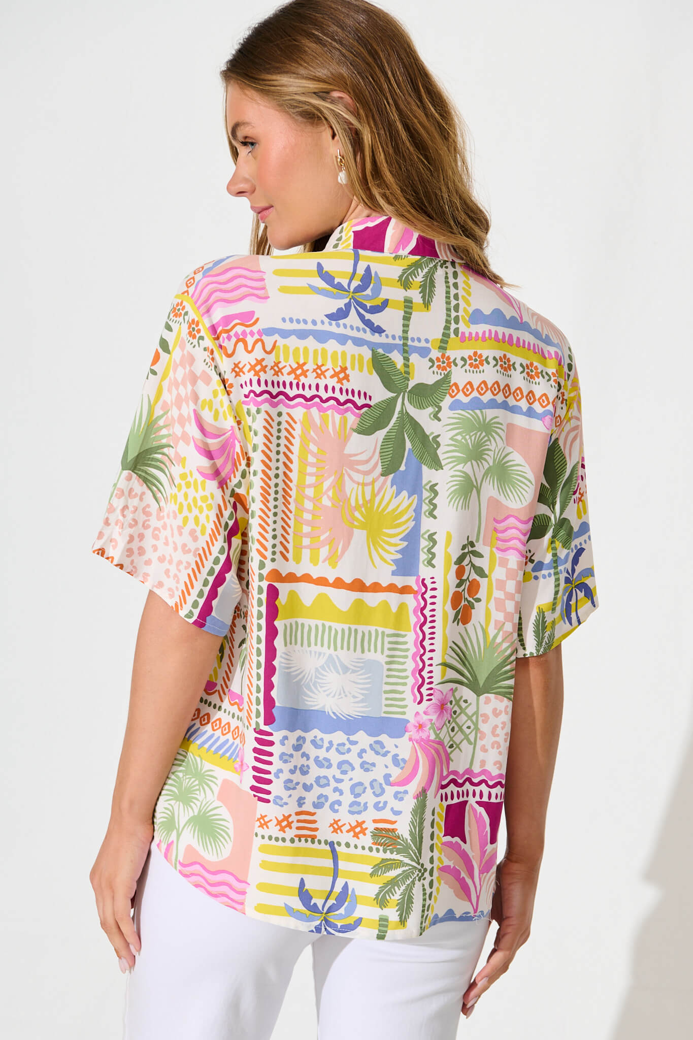 Levona Shirt in Multi Patchwork Print