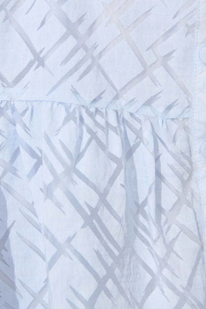 Quinette Shirt Dress in Pale Blue Organza