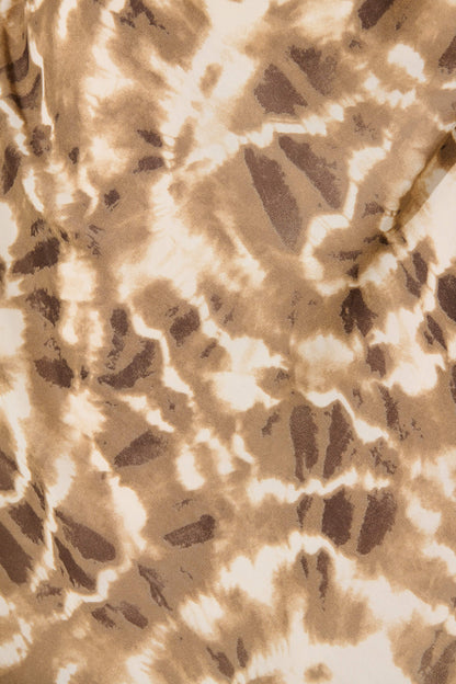 Samina Maxi Dress in Coffee and Cream Leopard Print Chiffon