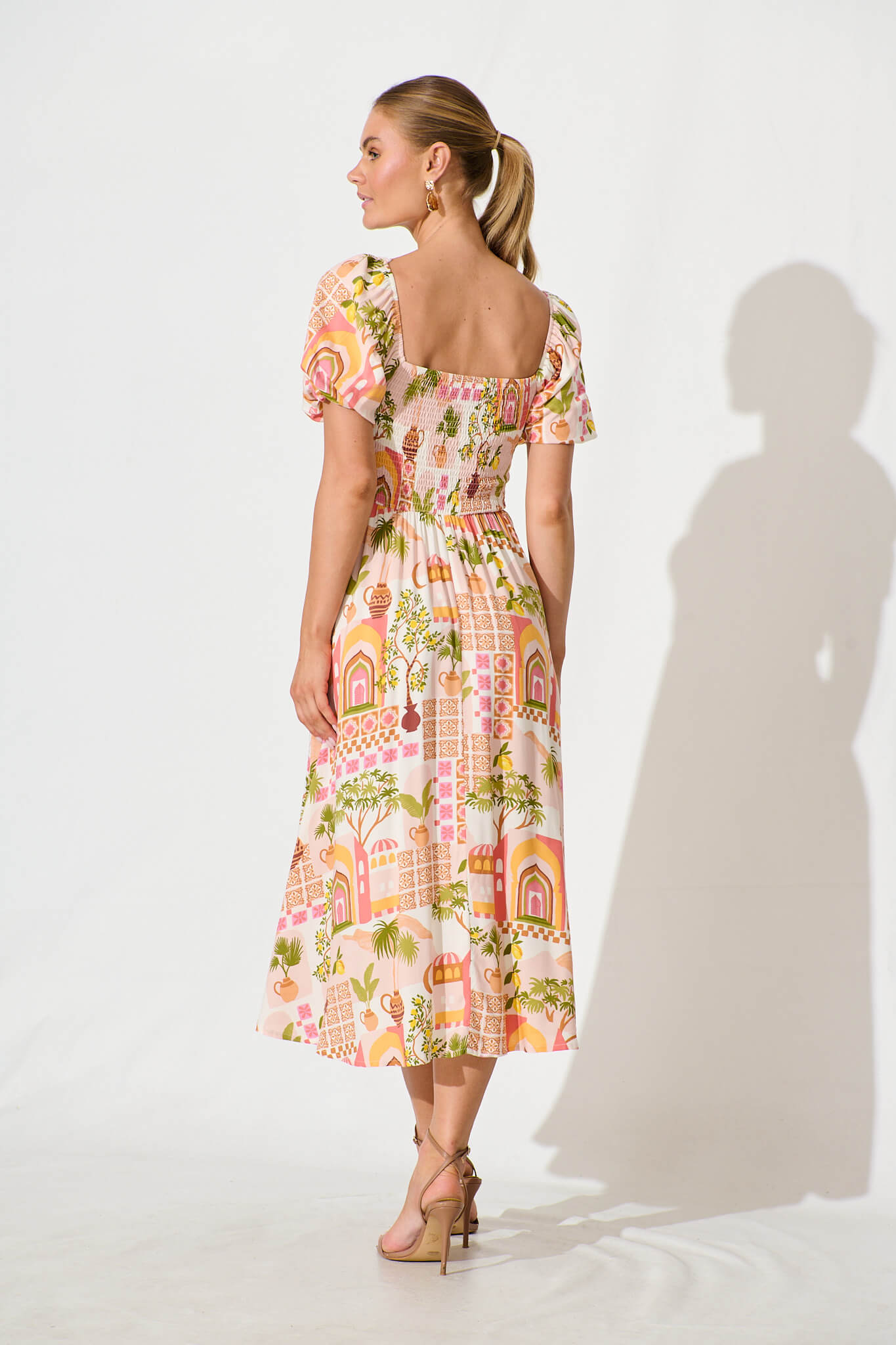 Mariam Midi Dress in Multi Print