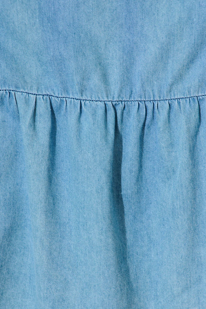 Parisa Dress in Mid Blue Denim