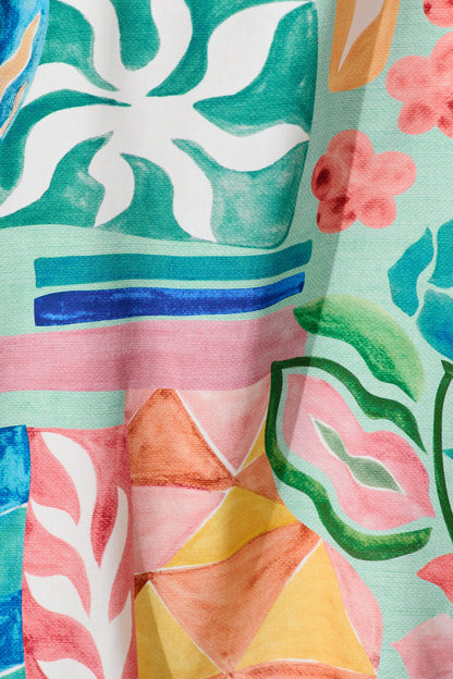 Fayden Dress in Sage With Multi Floral Print