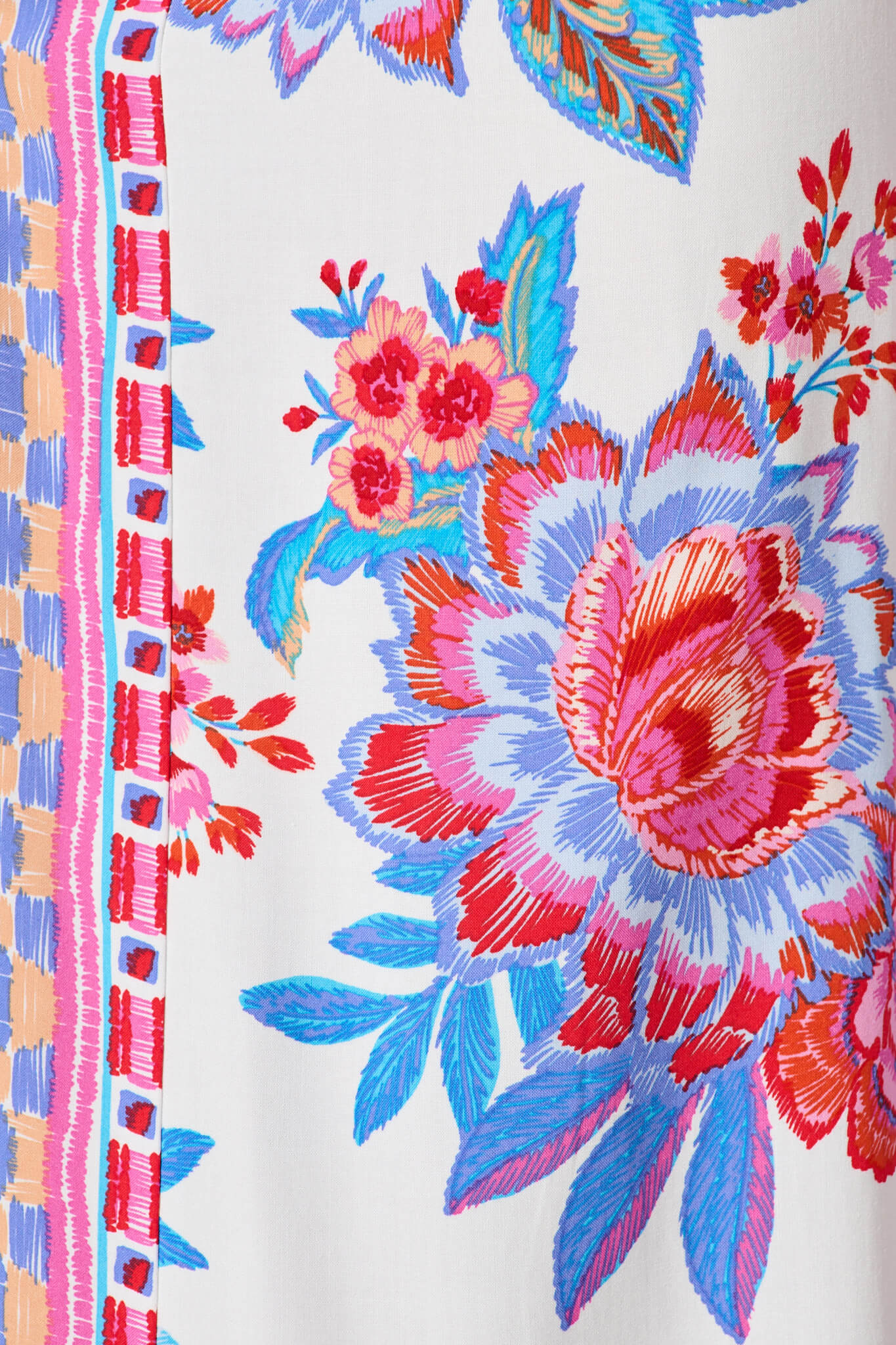 Romeo Pant in Pink Multi Floral Border Print