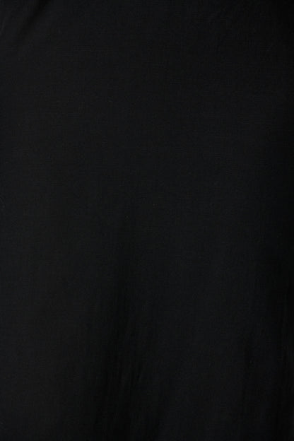 Alsace Maxi Skirt in Black Cotton Blend