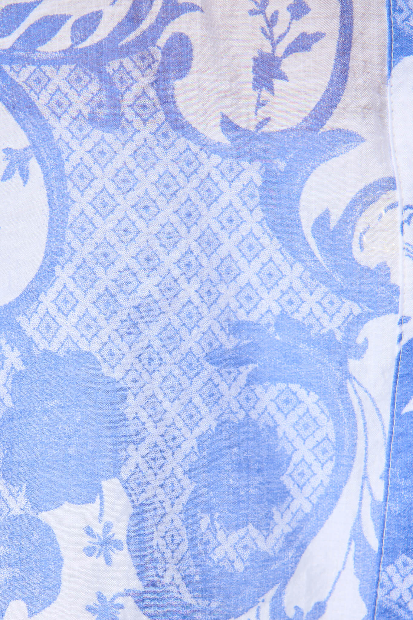 Prudence Shirt in Blue with White Print