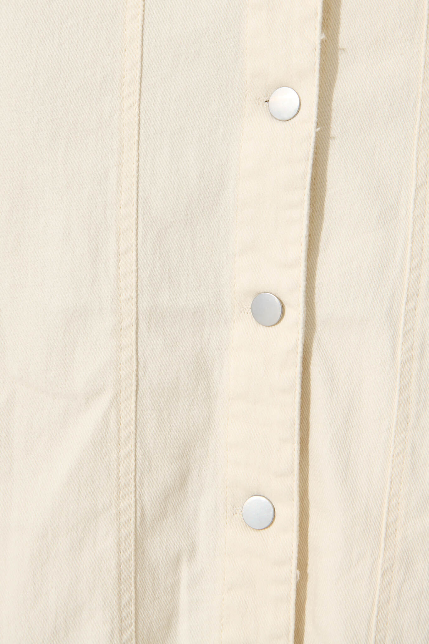 Lara Midi Shirt Dress in Off White Denim