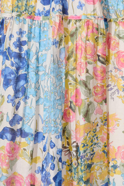 Amalie Midi Dress In Vintage Floral Print