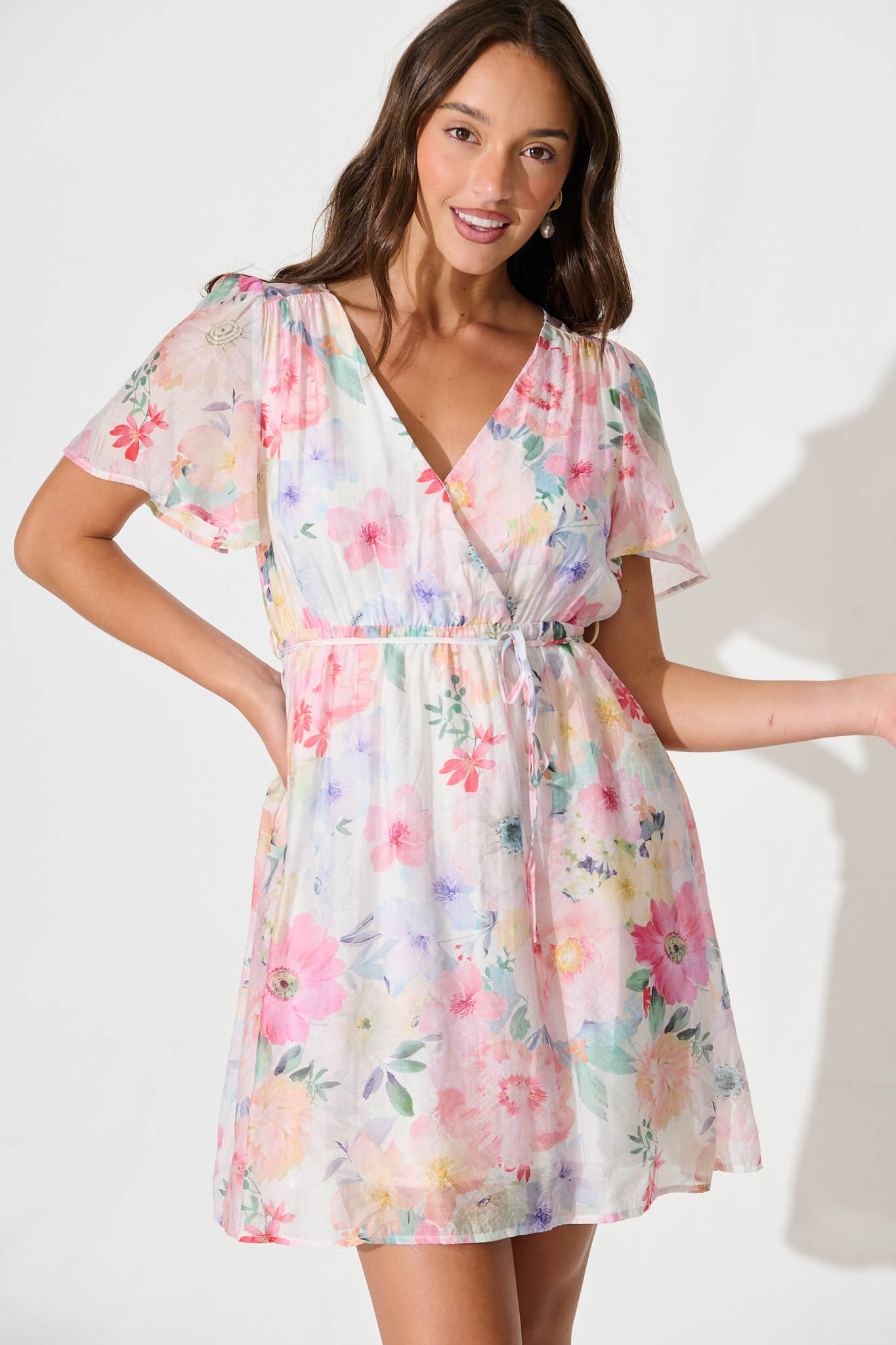 Stana Dress in Pastel Watercolour Floral