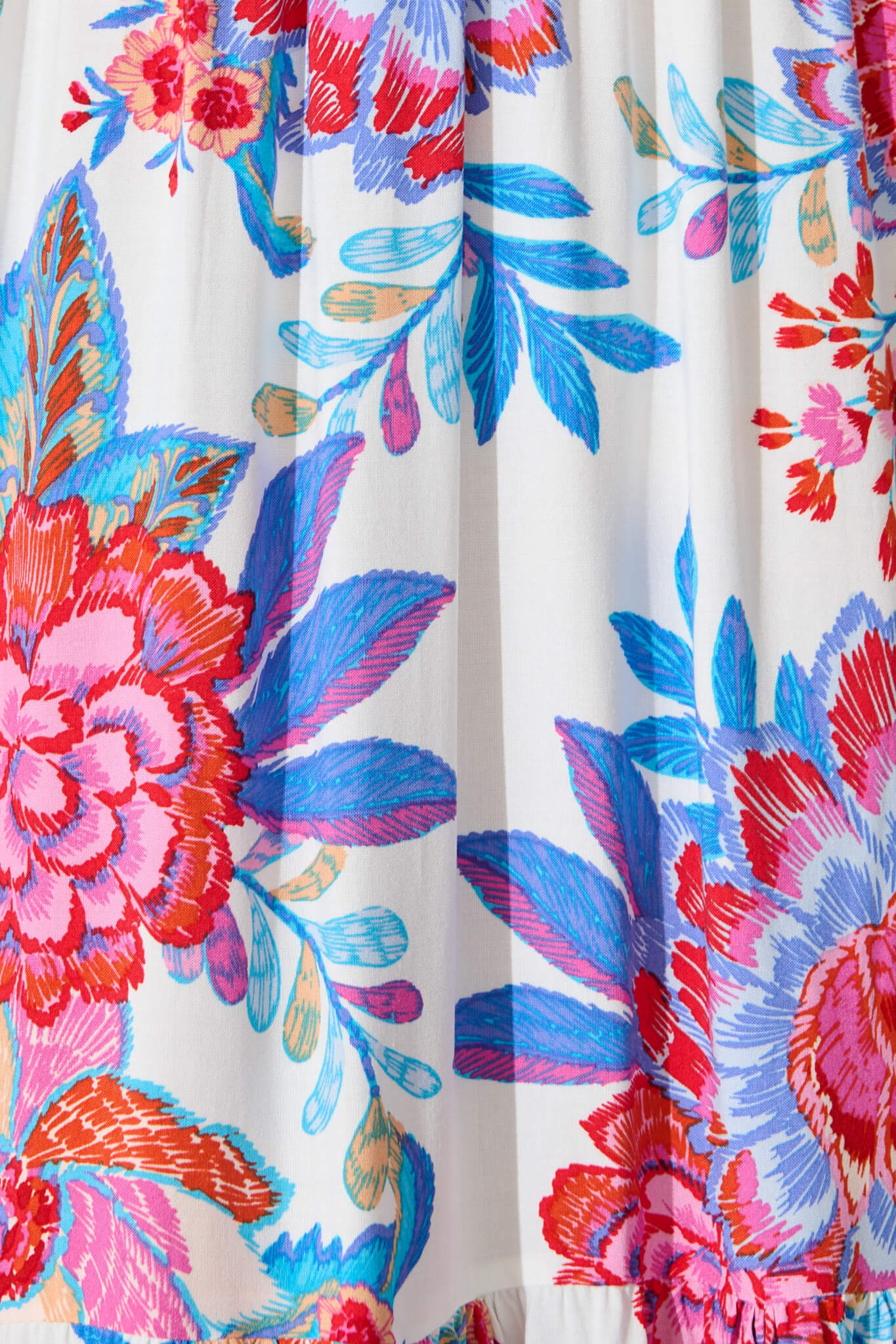 Olina Maxi Dress In Pink Floral Border Print