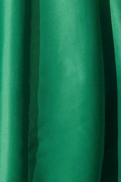 Maricelle Midi Dress in Green Sateen