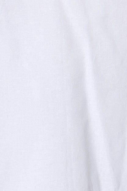 Kaycie Top in White Cotton Linen