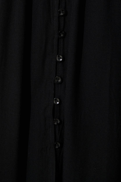 Ryland Midi Dress in Black Linen Cotton