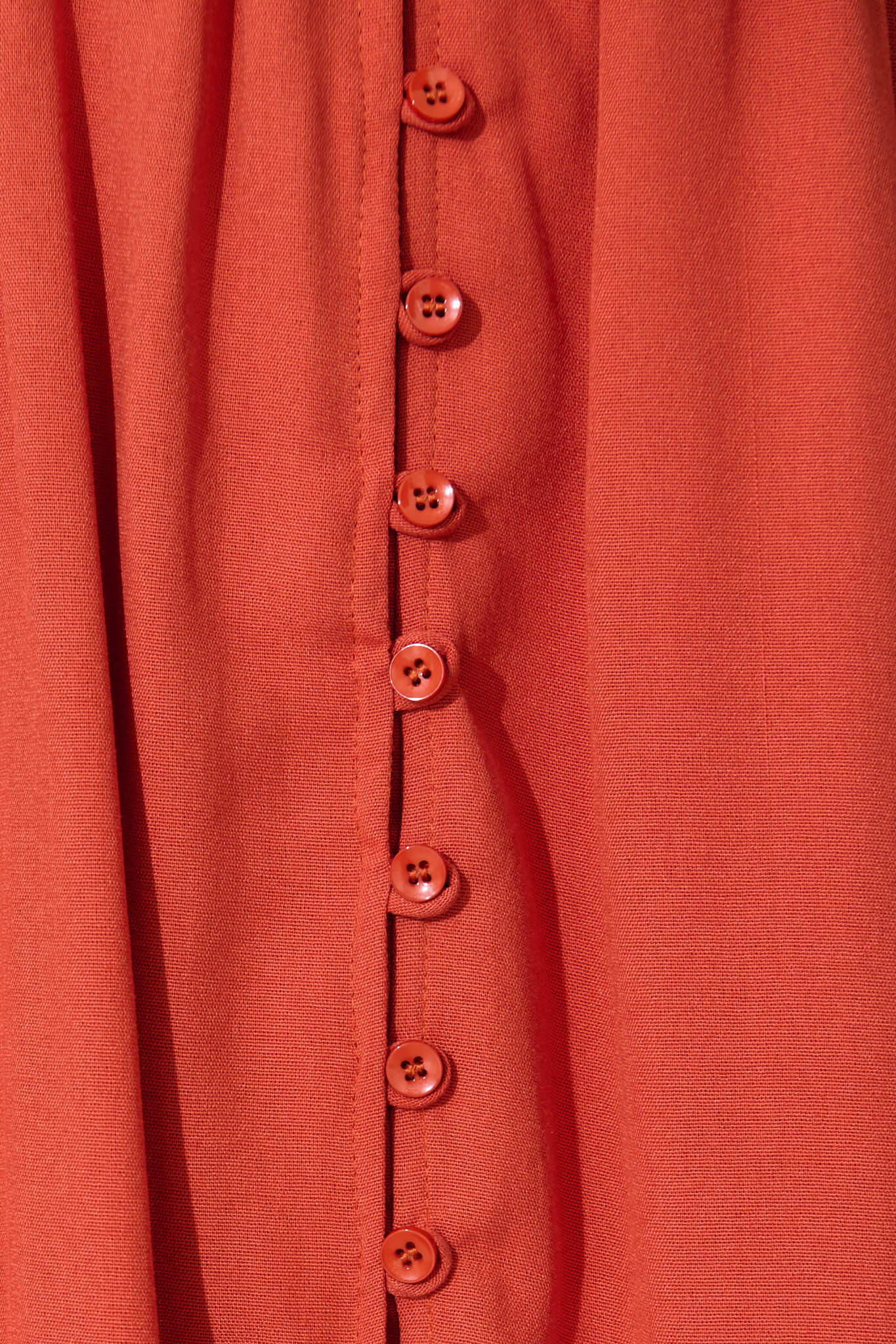 Ryland Midi Dress in Rust Linen Cotton