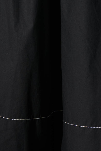 Giovanna Midi Dress in Black Cotton