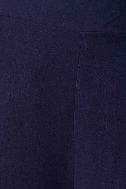 Sirsha Pant in Navy Linen Blend