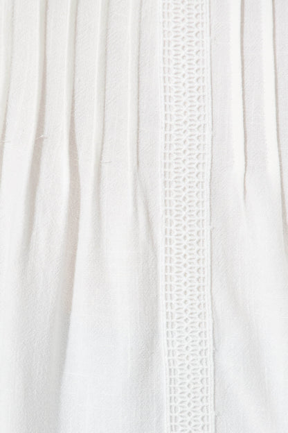 Elin Cami Top in White Linen Blend