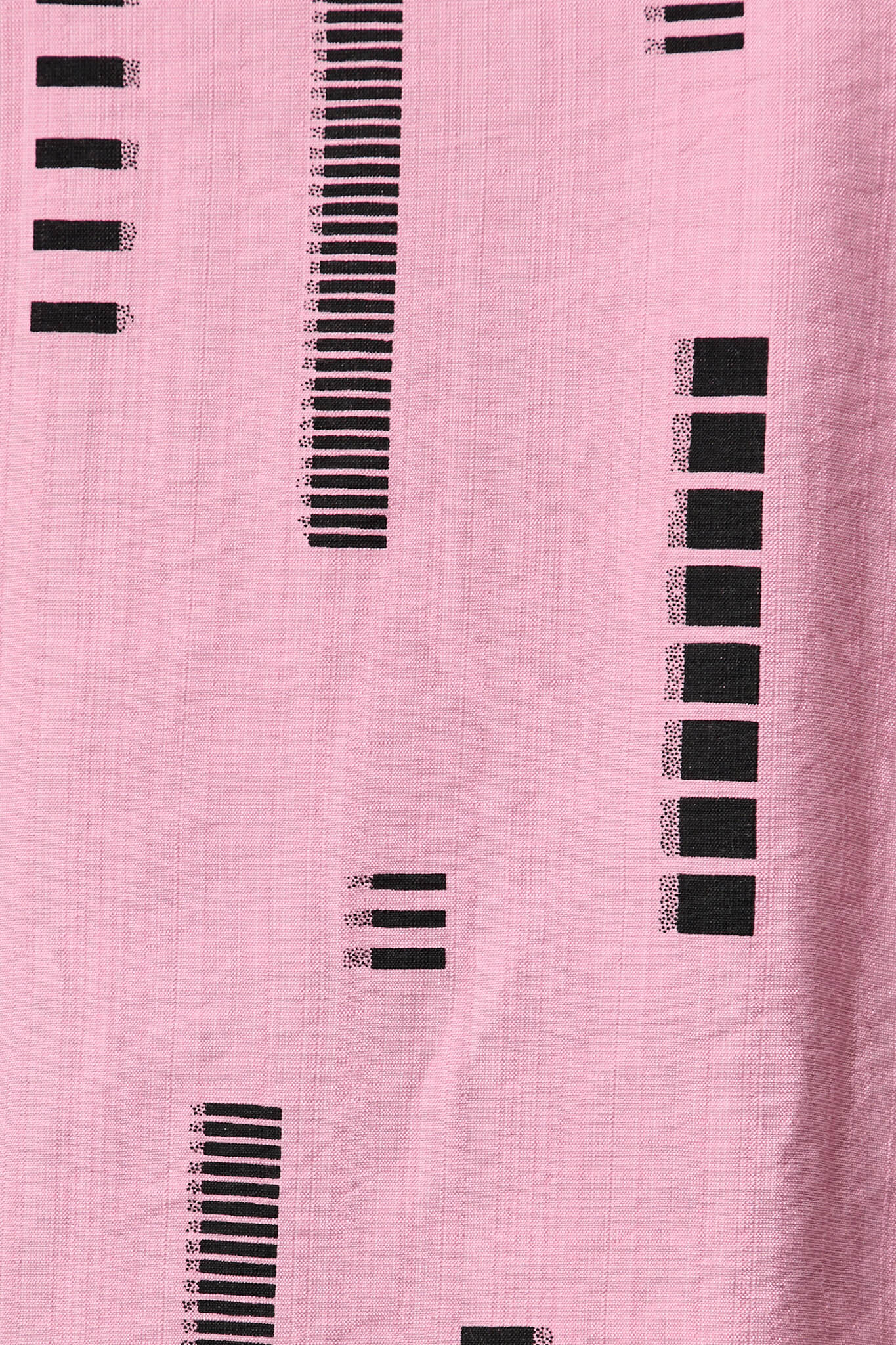 Larsson Top In Pink With Black Print Cotton Blend