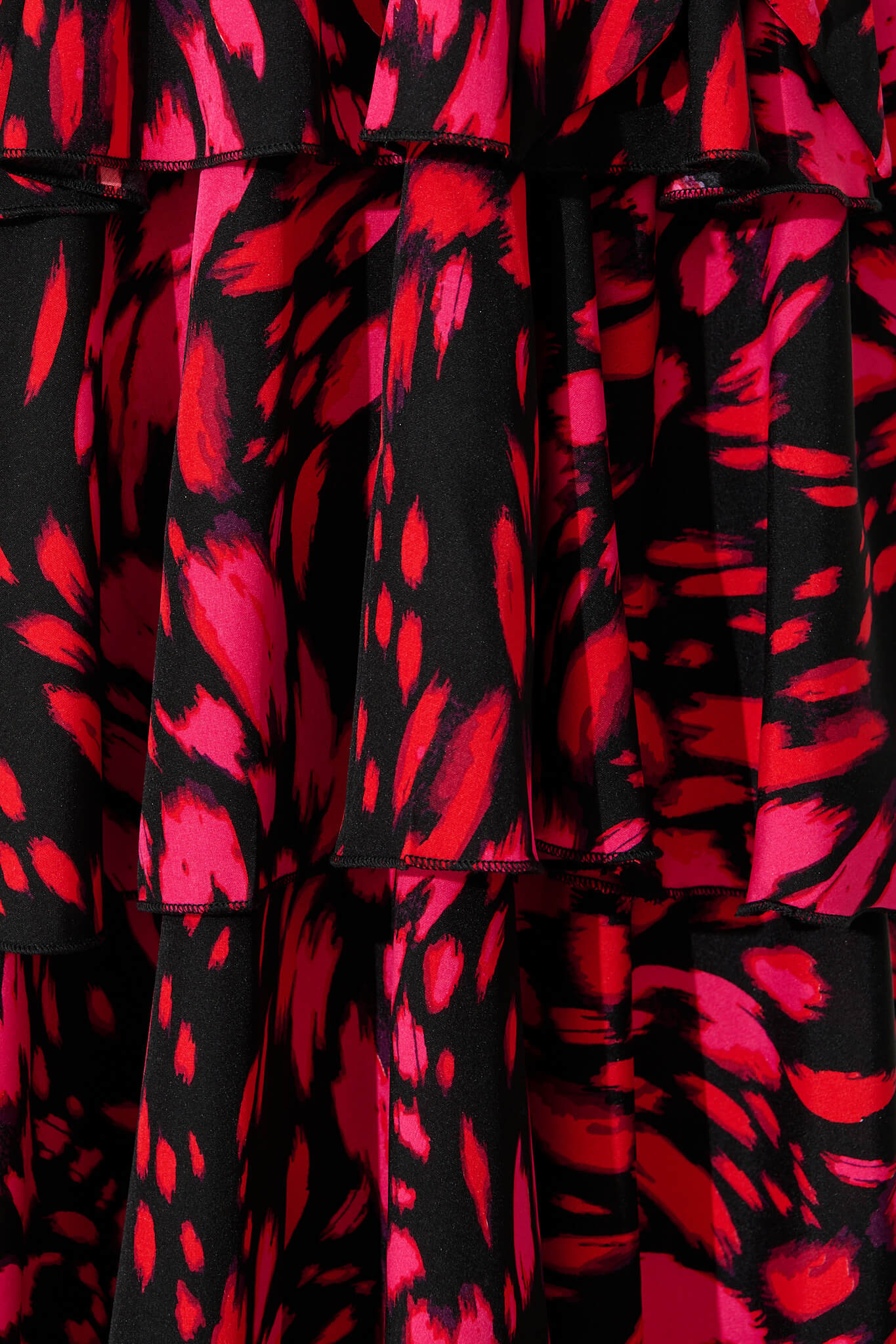 Mariabella Halter Neck Midi Dress in Black with Hot Pink