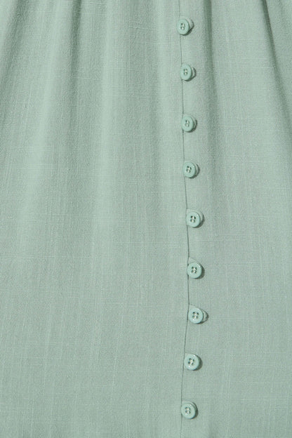 Zenith Midi Dress in Sage Green Linen Bend