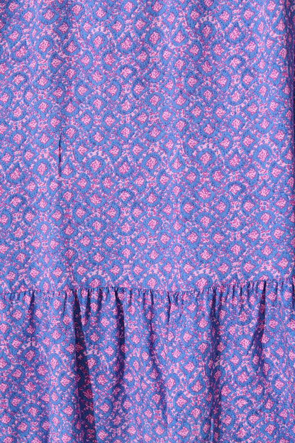 Delvonte Smock Dress in Purple