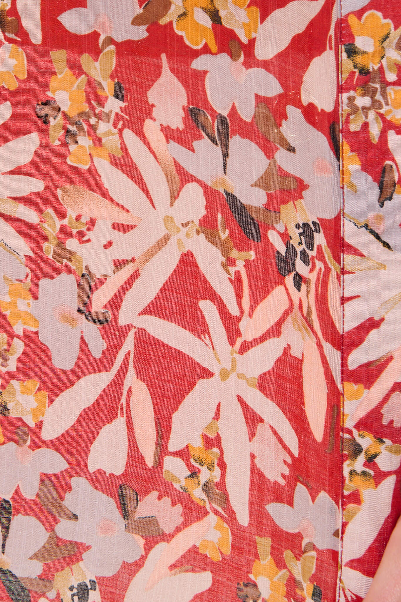 Aeryn Shirt in Rust Multi Leaf Print