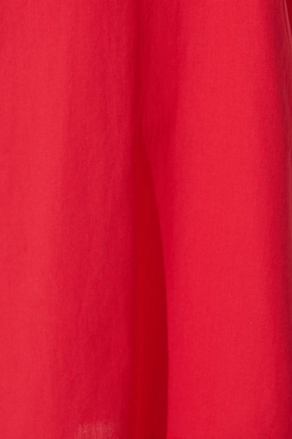 Ashlynn Dress In Red Cotton
