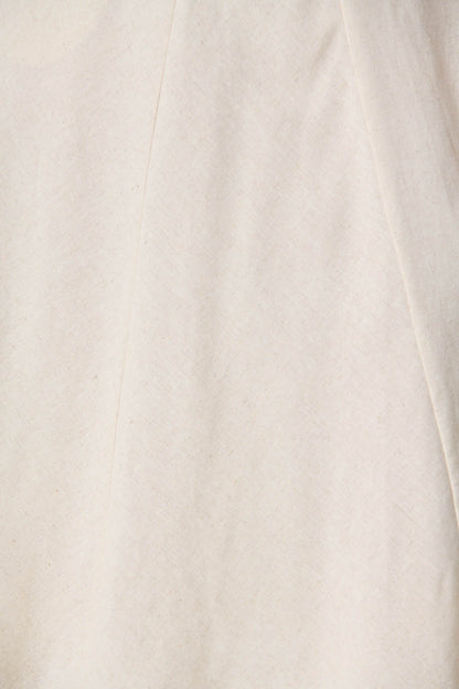 Roselani Midi Sundress in Oatmeal Cotton Linen Blend