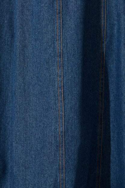 Felina Midi Sundress in Dark Blue Denim