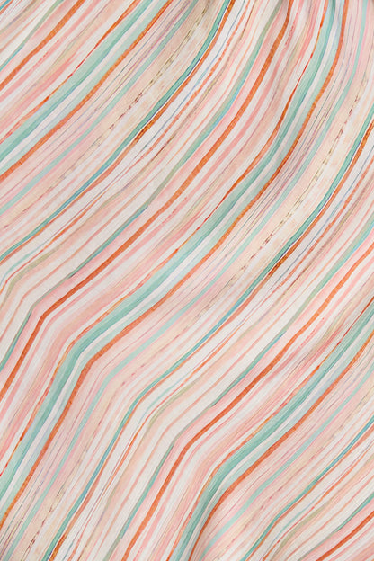 Desirae Midi Sundress in Green Multi Stripe