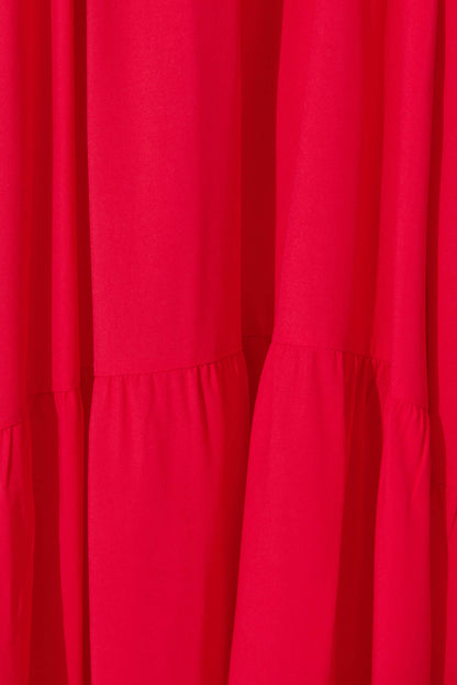 Barrymore Midi Smock Dress in Red