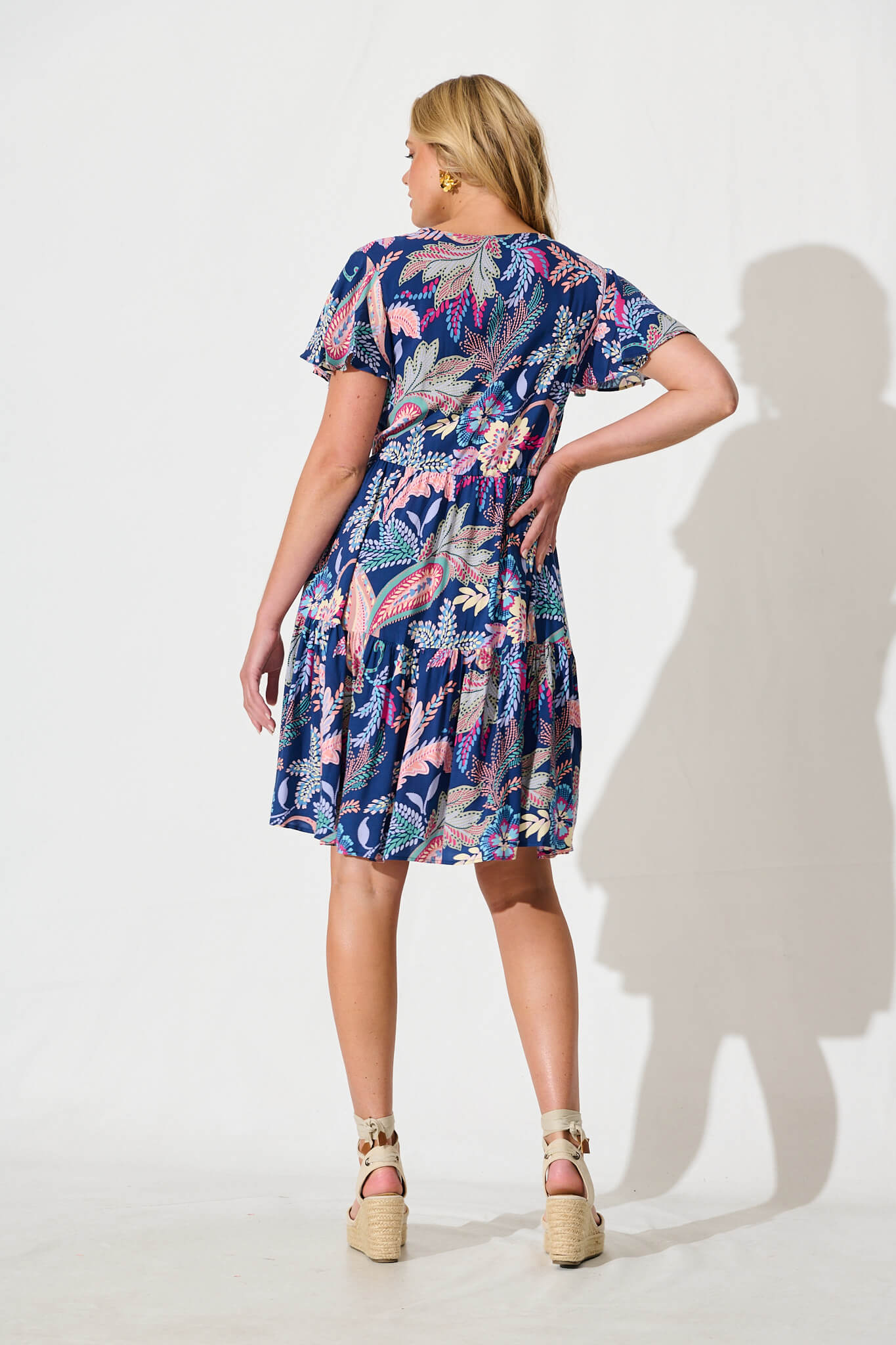 Tuesday Dress in Blue Multi Floral