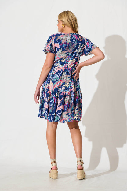 Tuesday Dress in Blue Multi Floral