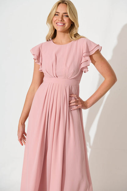 Marvellous Maxi Dress In Blush