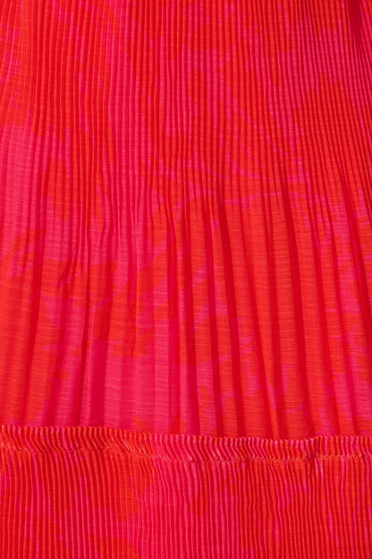 Arlette Midi Dress in Pink and Red Print