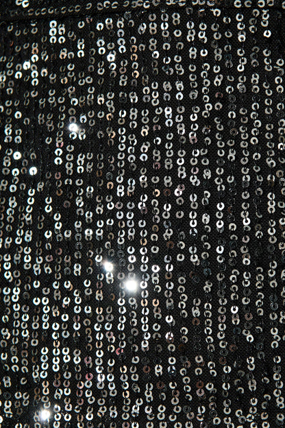 Evening Star One Shoulder Top In Pewter Sequin