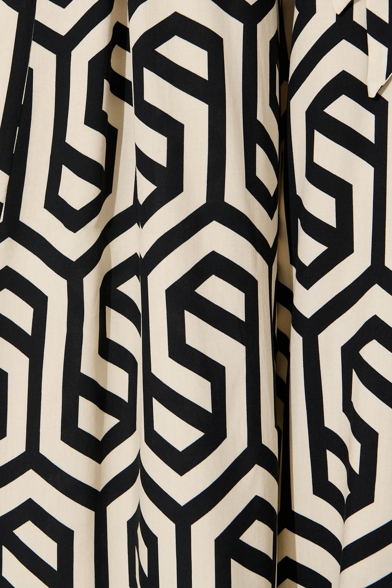 Page Pants In Black with Cream Abstract