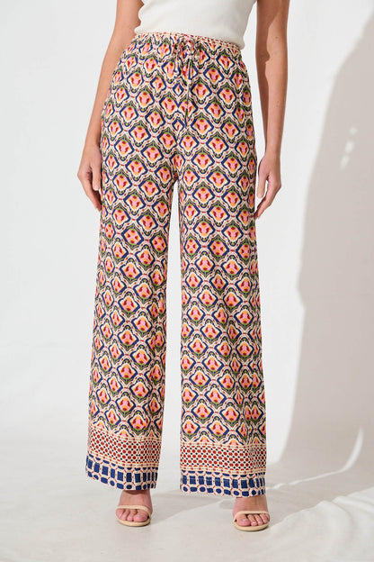 Rowan Pant in Multi Tile Print
