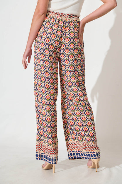 Rowan Pant in Multi Tile Print