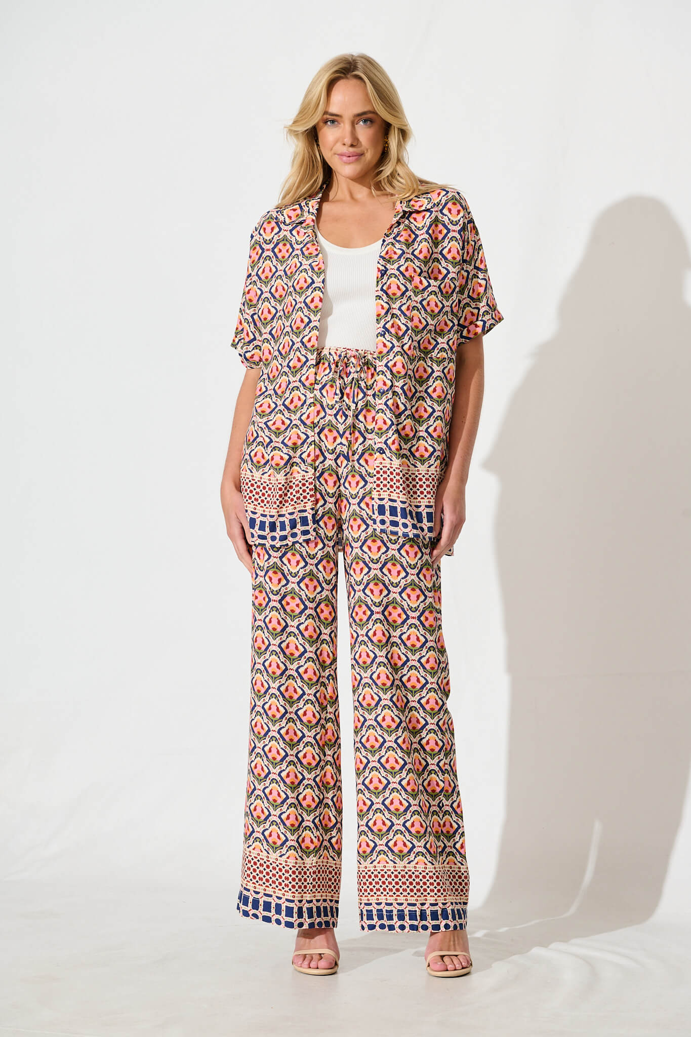 Rowan Pant in Multi Tile Print
