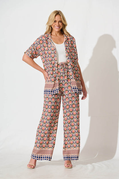 Mahlari Shirt in Multi Tile Print