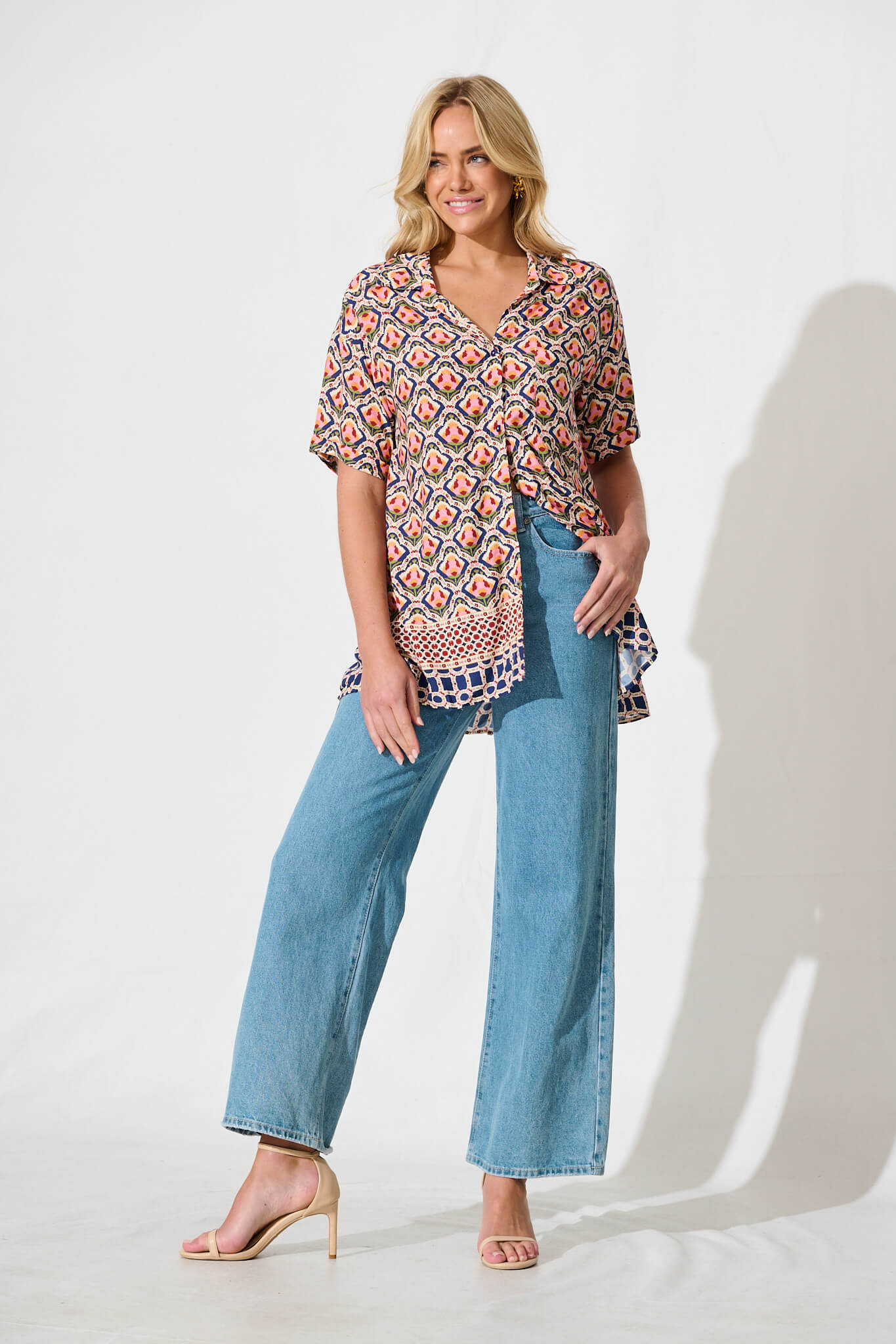 Mahlari Shirt in Multi Tile Print