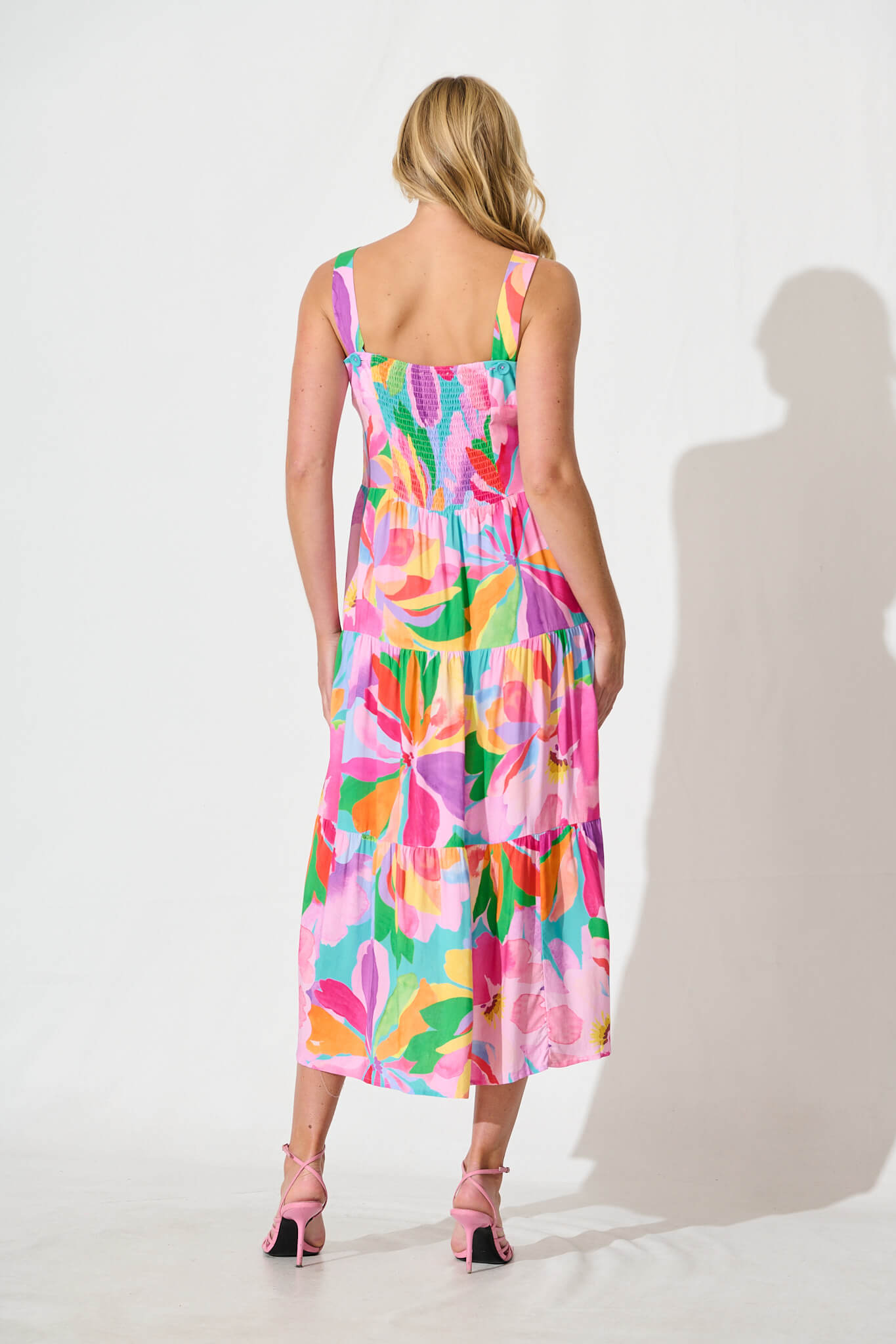 My World Midi Dress in Multi Print