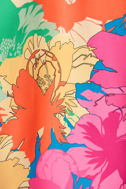 Cariella Midi Dress in Multi and Pink Floral