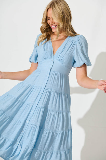Modica Midi Dress In Pale Blue