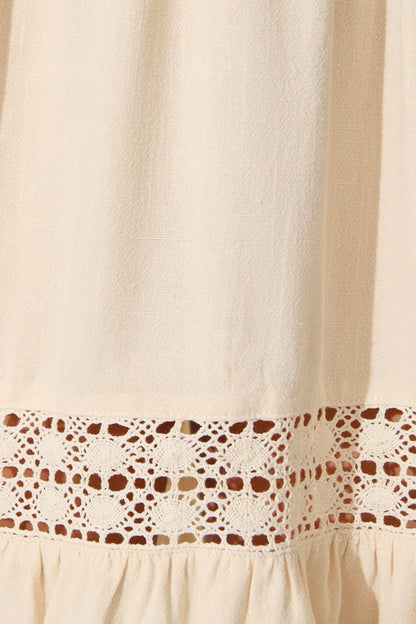 Valletta Dress in Cream Linen Blend