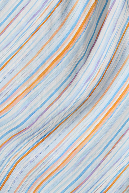 Desirae Midi Sundress in Blue Multi Stripe