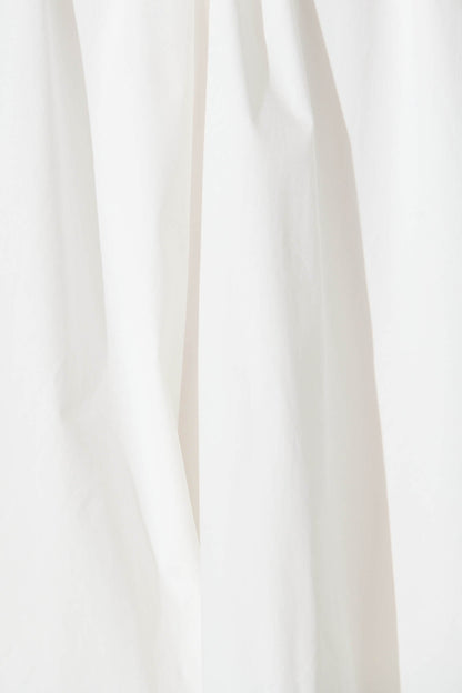Bryson Bubble Hem Dress in White Cotton