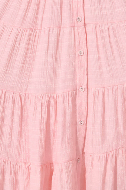 Modica Midi Dress in Pale Pink Chiffon