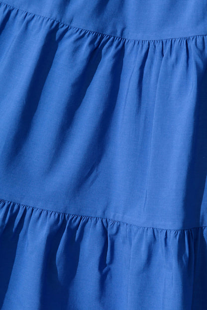 Rosino Smock Dress in Blue Cotton
